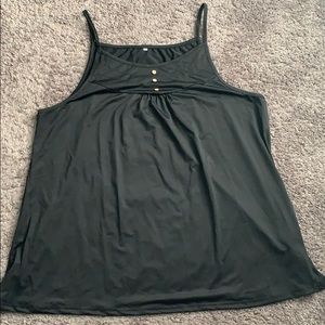 Plus Button Front Longline Cami Top